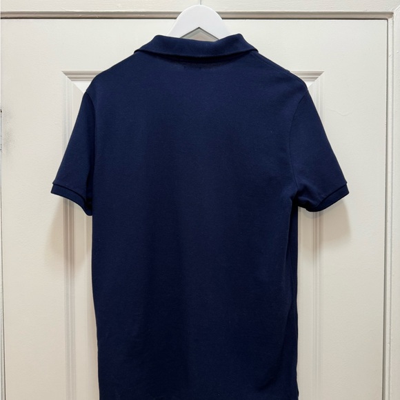 Polo Ralph Lauren Navy Rugby Shirt Crest Big Pony Custom Slim Fit - Picture 9 of 9